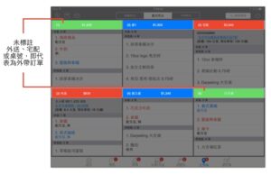 訂單抬頭顏色、文字